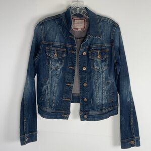 Vintage Y2K Forever 21 Hertatige 1981 Dark Denim Jean Jacket Size Medium